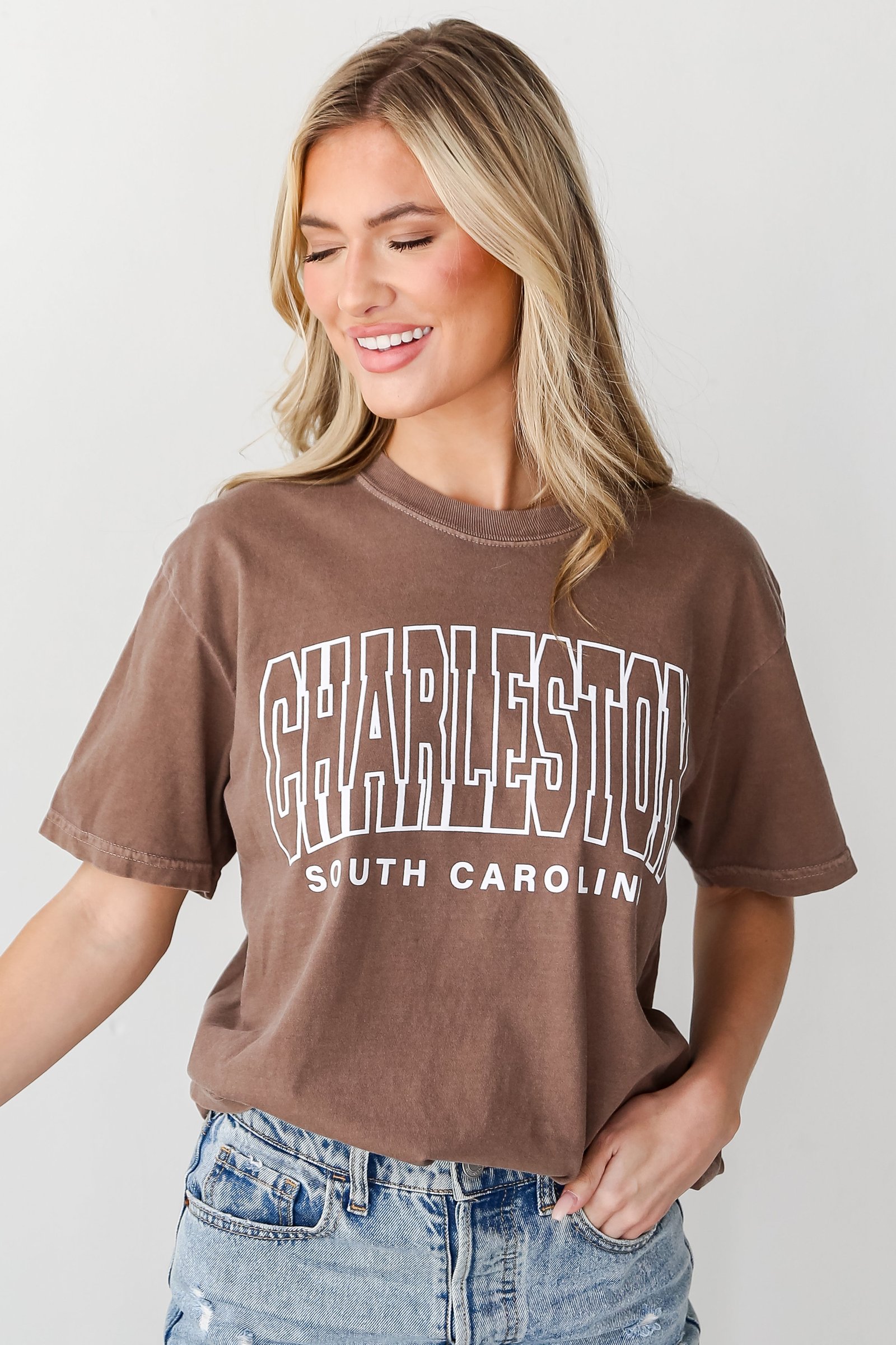 Brown Charleston South Carolina Tee