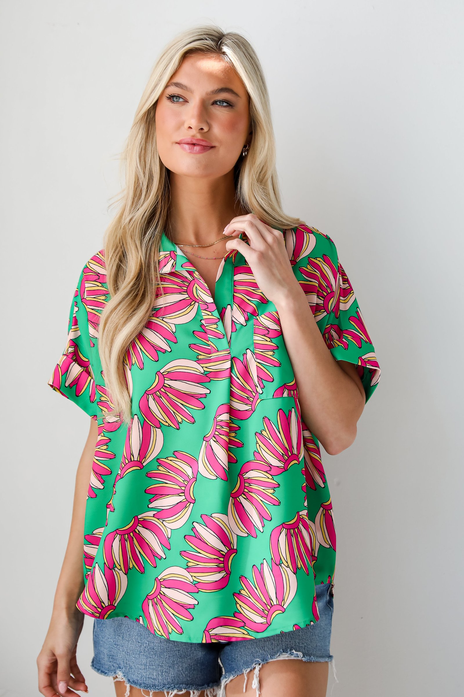 Tropical Energy Green Blouse