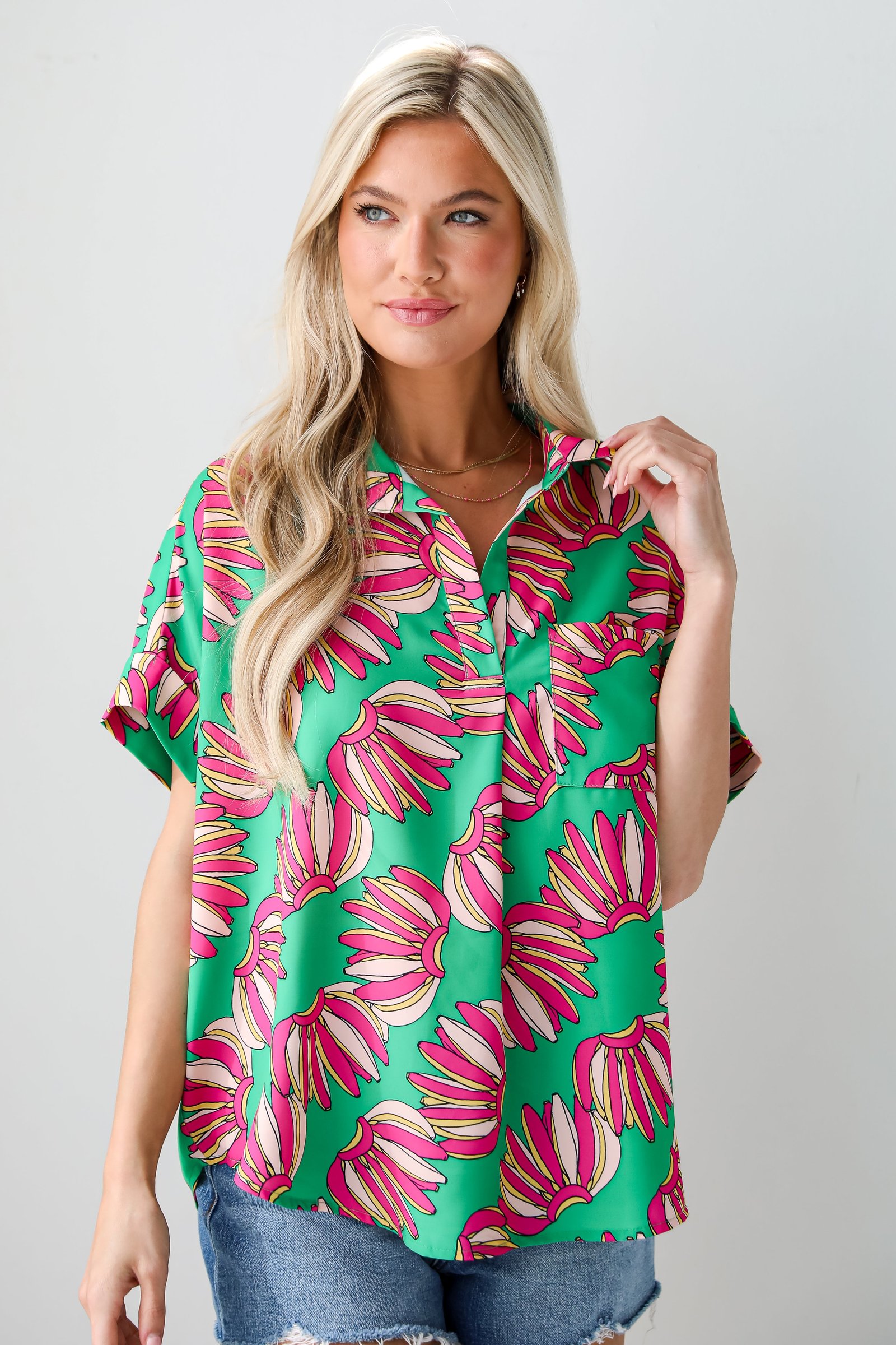 Tropical Energy Green Blouse